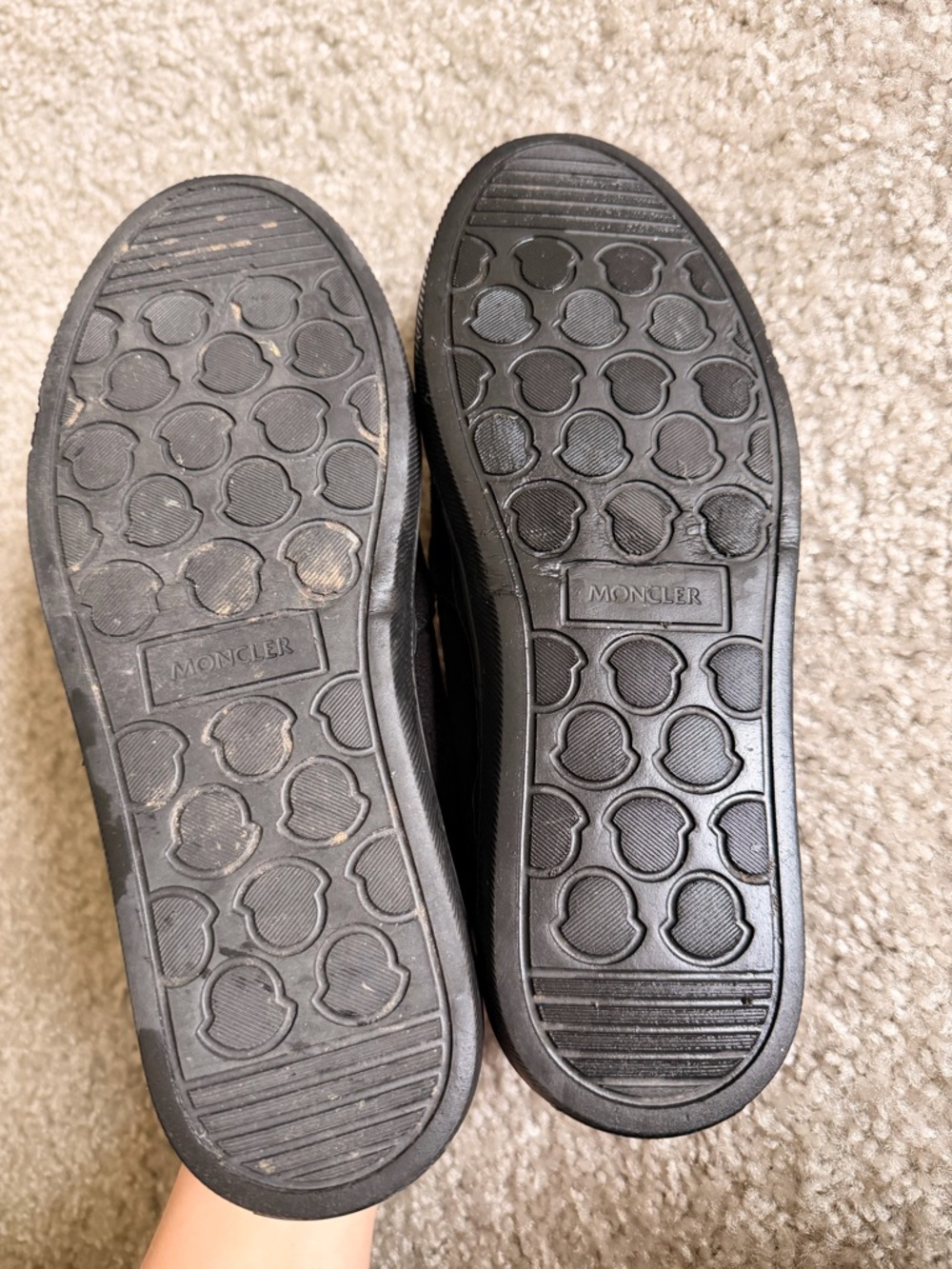 Moncler Black Suede Slip-On Loafers - Picture 6 of 7